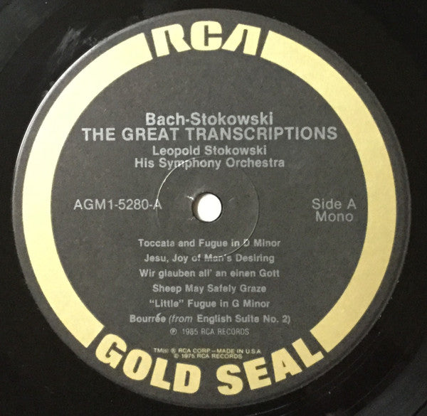 Johann Sebastian Bach, Leopold Stokowski And His Symphony Orchestra - Bach-Stokowski, The Great Transcriptions (LP) (VG+) - Endless Media