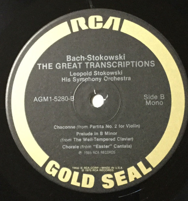 Johann Sebastian Bach, Leopold Stokowski And His Symphony Orchestra - Bach-Stokowski, The Great Transcriptions (LP) (VG+) - Endless Media