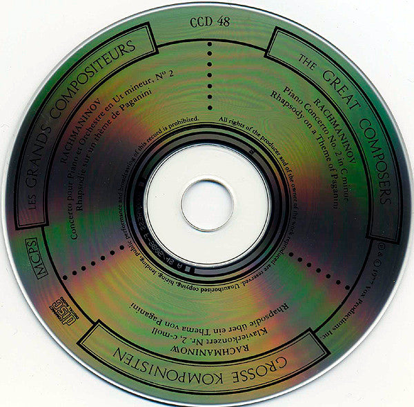 Sergei Vasilyevich Rachmaninoff - Klavierkonzert Nr. 2 C-Moll Op. 18 / Rhapsodie Über Ein Thema Von Paganini Op. 43 (CD) (VG+) - Endless Media