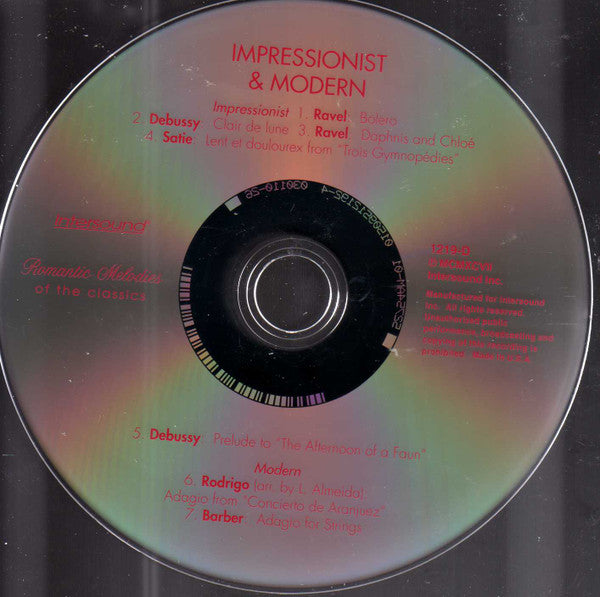 Various - Romantic Melodies Of The Classics: Impressionist & Modern (CD) (M) - Endless Media