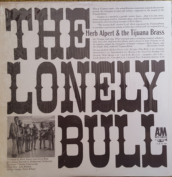 Herb Alpert & The Tijuana Brass - The Lonely Bull (LP) (VG) - Endless Media