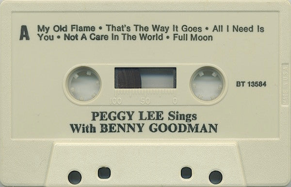 Peggy Lee Sings With Benny Goodman - Peggy Lee Sings With Benny Goodman (Cassette) (VG+) - Endless Media