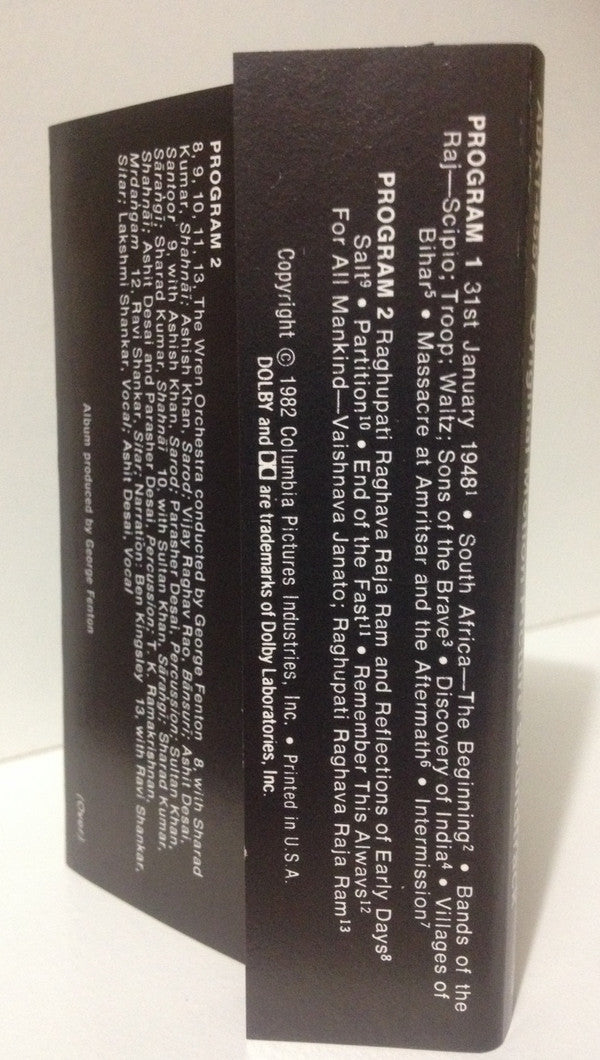 Ravi Shankar, George Fenton - Gandhi - Music From The Original Motion Picture Soundtrack (Cassette) (VG+) - Endless Media