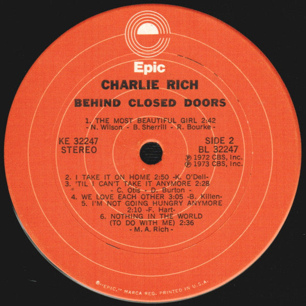 Charlie Rich - Behind Closed Doors (LP) (VG+) - Endless Media
