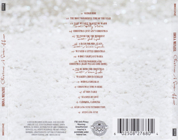 Idina Menzel - Christmas: A Season Of Love (CD) (NM or M-) - Endless Media