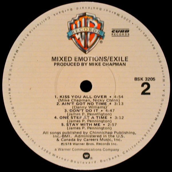 Exile - Mixed Emotions (LP) (G+) - Endless Media