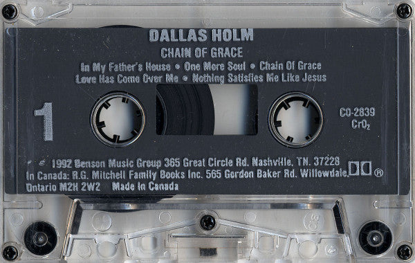 Dallas Holm - Chain Of Grace (Cassette) (VG+) - Endless Media