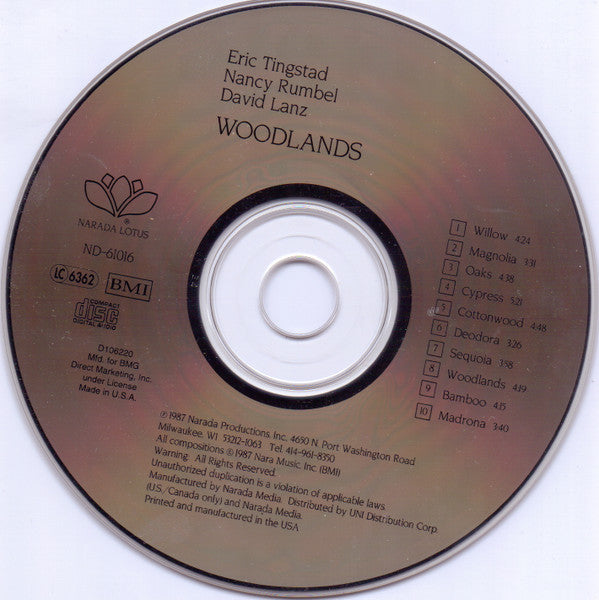 Tingstad & Rumbel, David Lanz - Woodlands (CD) (VG+) - Endless Media