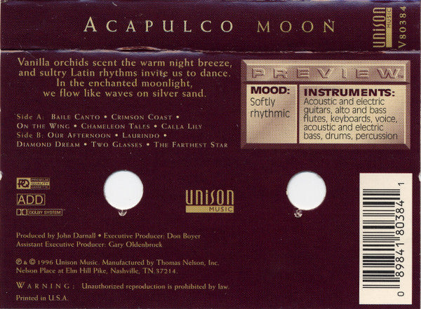 John Darnall - Acapulco Moon (Cassette) (M) - Endless Media