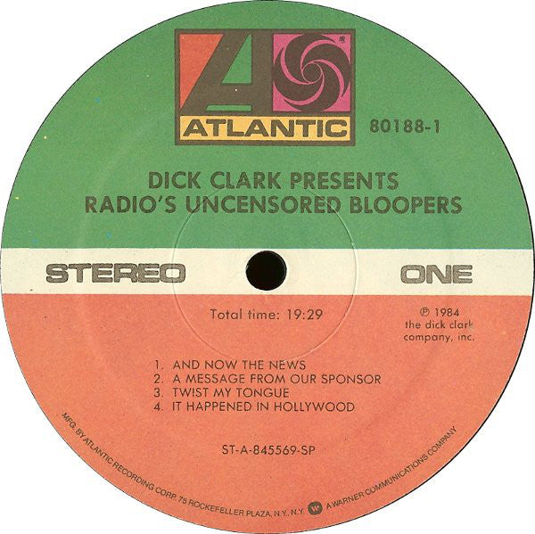 Dick Clark  - Dick Clark Presents Radio's Uncensored Bloopers (LP) (VG+) - Endless Media