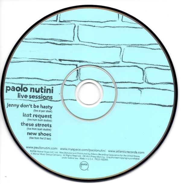 Paolo Nutini - Live Sessions (CD) (VG) - Endless Media
