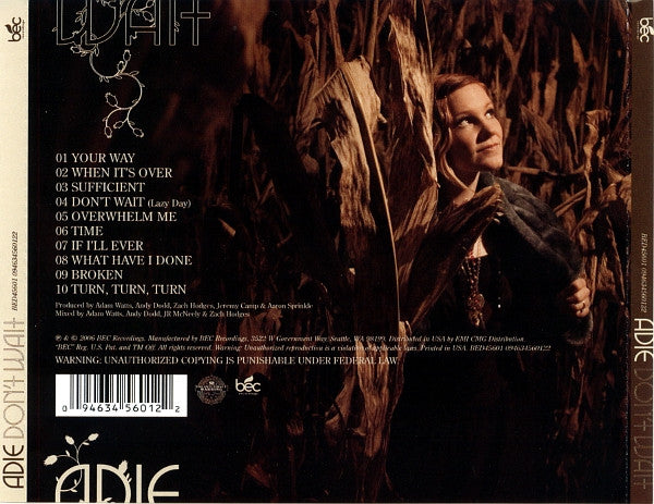 Adie - Don't Wait (CD) (VG+) - Endless Media
