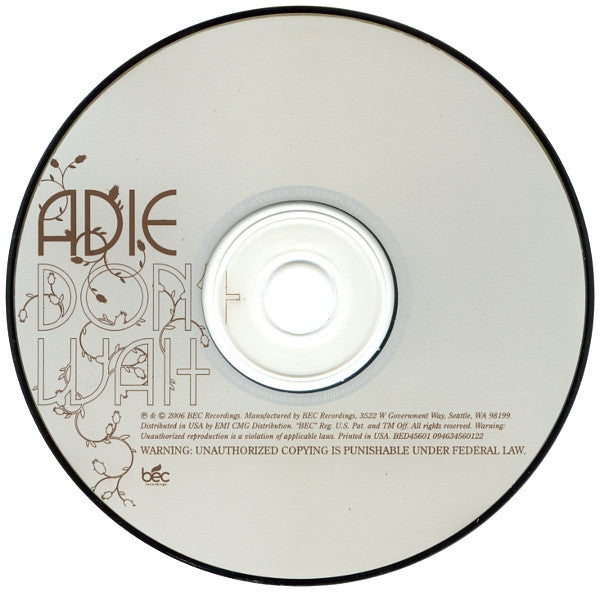 Adie - Don't Wait (CD) (VG+) - Endless Media
