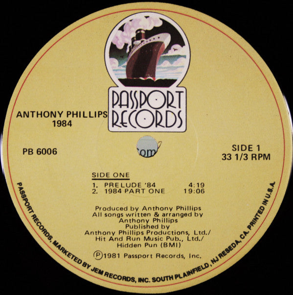 Anthony Phillips - 1984 (LP) (NM or M-) - Endless Media