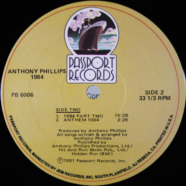 Anthony Phillips - 1984 (LP) (NM or M-) - Endless Media