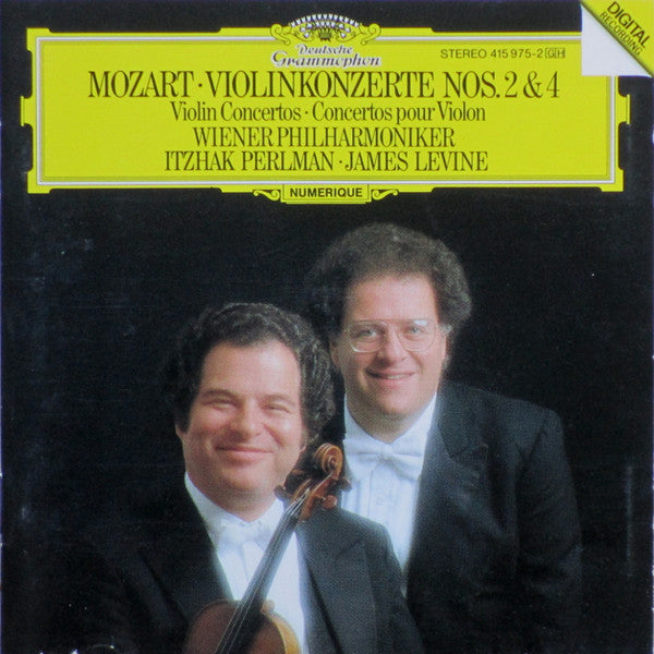 Wolfgang Amadeus Mozart - Itzhak Perlman, Wiener Philharmoniker, James Levine - Violinkonzerte Nos. 2 & 4 (CD) (NM or M-) - Endless Media
