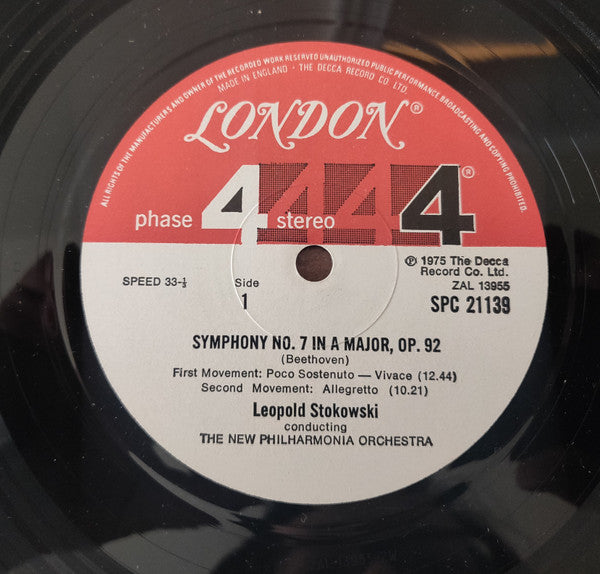Leopold Stokowski, Ludwig van Beethoven, New Philharmonia Orchestra - Stokowski Conducts Beethoven - Symphony No. 7 & Egmont Overture (LP) (VG) - Endless Media
