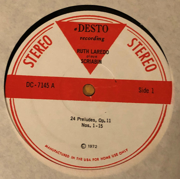Ruth Laredo - Alexander Scriabine - 24 Preludes, Op. 11 / 5 Preludes, Op. 74 / Poem, Op. 32, No. 1 (LP) (VG+) - Endless Media
