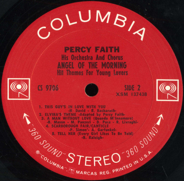 Percy Faith And His Orchestra And Chorus - Angel Of The Morning (Hit Themes For Young Lovers) (LP) (VG) - Endless Media