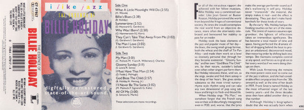 Billie Holiday - The Essence Of Billie Holiday (Cassette) (VG+) - Endless Media