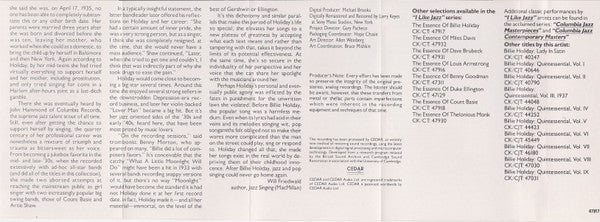 Billie Holiday - The Essence Of Billie Holiday (Cassette) (VG+) - Endless Media