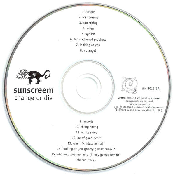 Sunscreem - Change Or Die (CD) (VG) - Endless Media