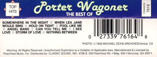 Porter Wagoner - The Best Of Porter Wagoner (Cassette) (M) - Endless Media