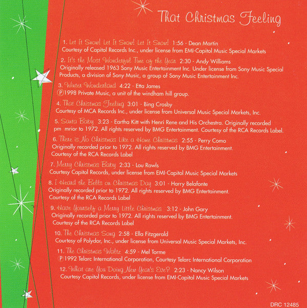 Various - That Christmas Feeling (CD) (VG) - Endless Media