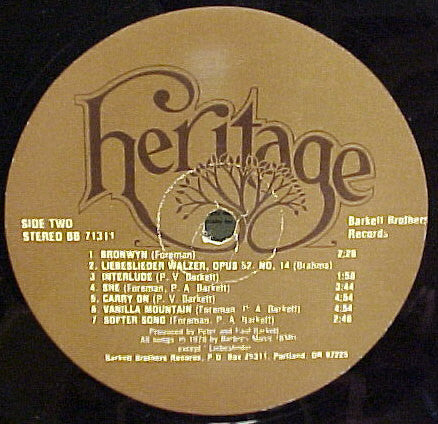 Heritage - Heritage (LP) (VG+) - Endless Media