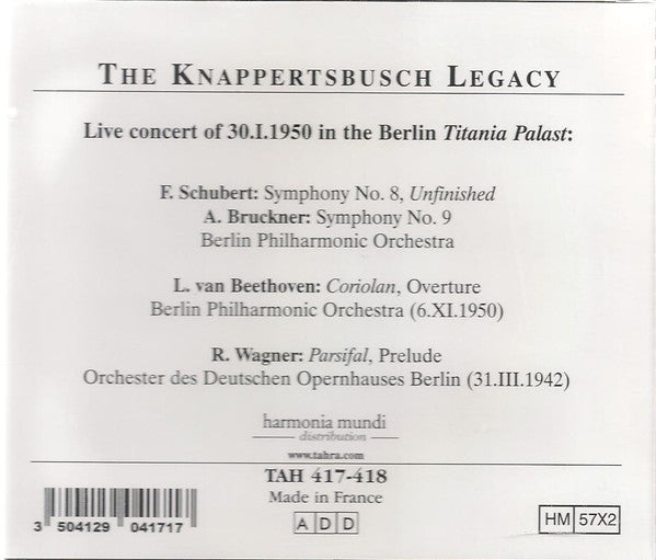 Hans Knappertsbusch - Berlin, 30.1.1950 (Live) (2xCD) (VG) - Endless Media