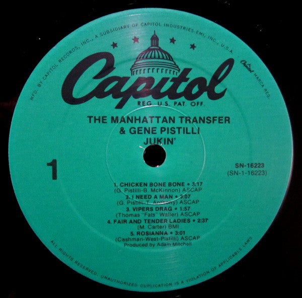 The Manhattan Transfer And Eugene Pistilli - Jukin' (LP) (NM or M-) - Endless Media