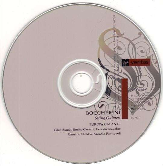 Luigi Boccherini - Europa Galante, Fabio Biondi, Enrico Casazza, Ernesto Braucher, Maurizio Naddeo, Antonio Fantinuoli - String Quintets • Minuet In A (CD) (VG+) - Endless Media