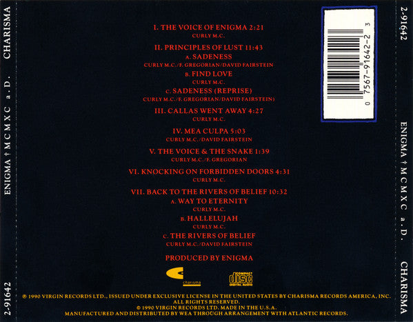 Enigma - MCMXC a.D. (CD) (NM or M-) - Endless Media