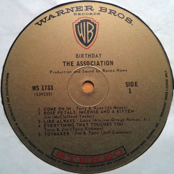 The Association - Birthday (LP) (G) - Endless Media