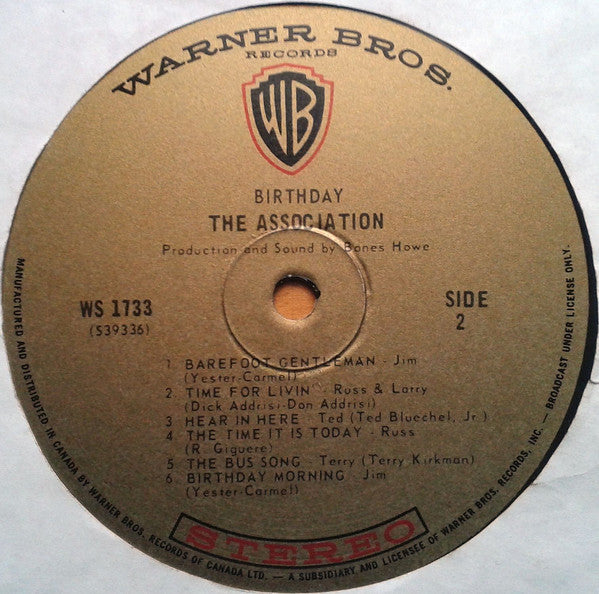 The Association - Birthday (LP) (G) - Endless Media