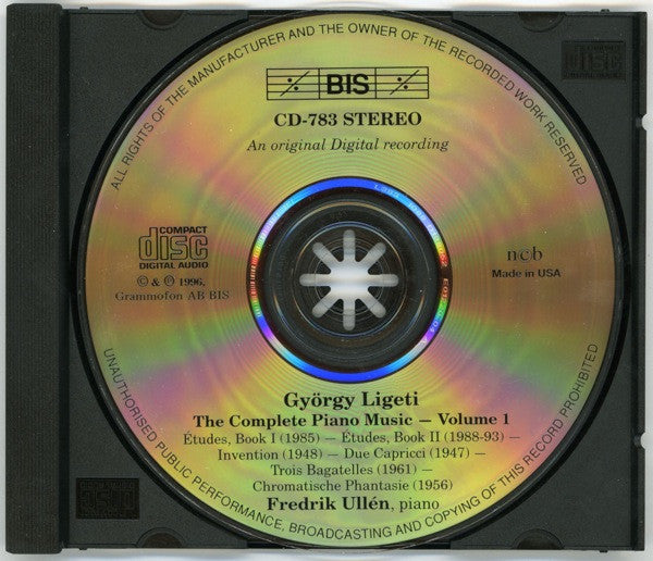 György Ligeti, Fredrik Ullén - The Complete Piano Music, Volume 1 (CD) (VG) - Endless Media