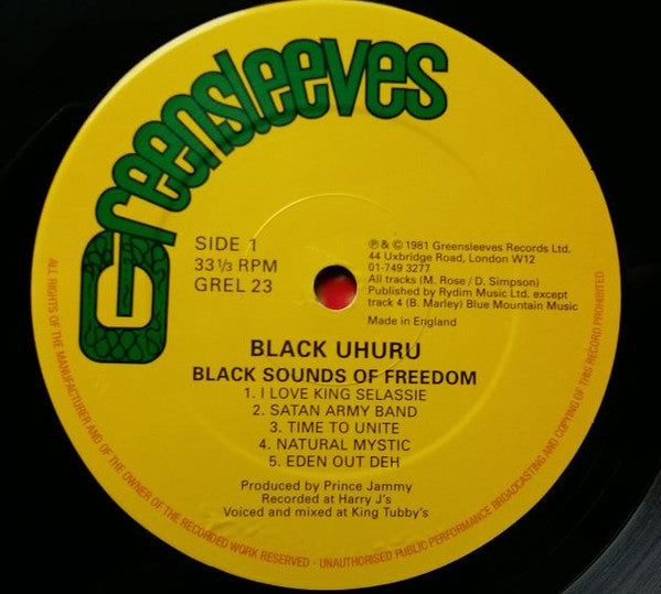 Black Uhuru - Black Sounds Of Freedom (LP) (NM or M-) - Endless Media