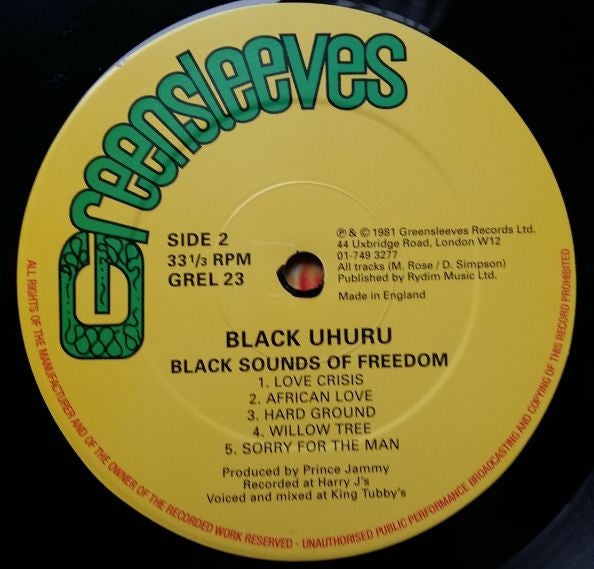 Black Uhuru - Black Sounds Of Freedom (LP) (NM or M-) - Endless Media