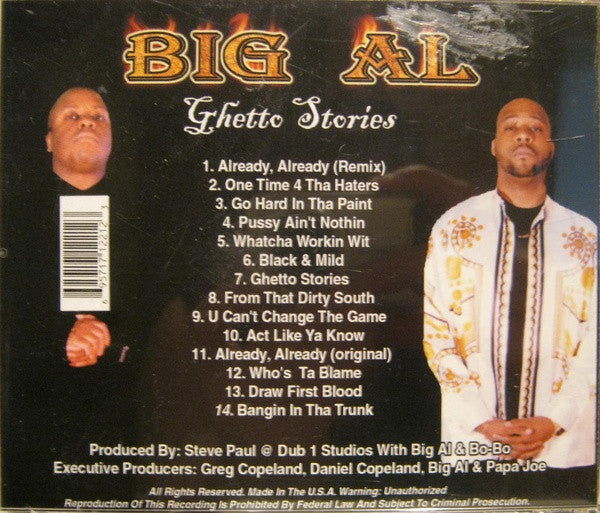 Big Al - Ghetto Stories (CD) (M) - Endless Media