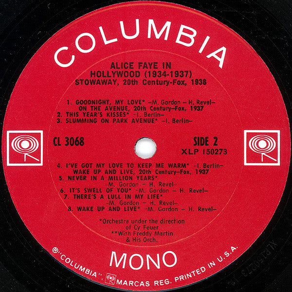Alice Faye - In Hollywood (1934-1937) (LP) (G+) - Endless Media