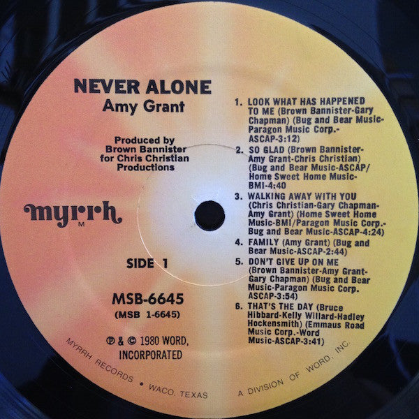 Amy Grant - Never Alone (LP) (G+) - Endless Media