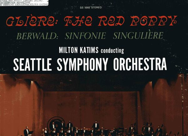Reinhold Glière, Franz Berwald, Milton Katims - Glière: The Red Poppy, Berwald: Sinfonia Singuliere (Stereo) (VG+) - Endless Media