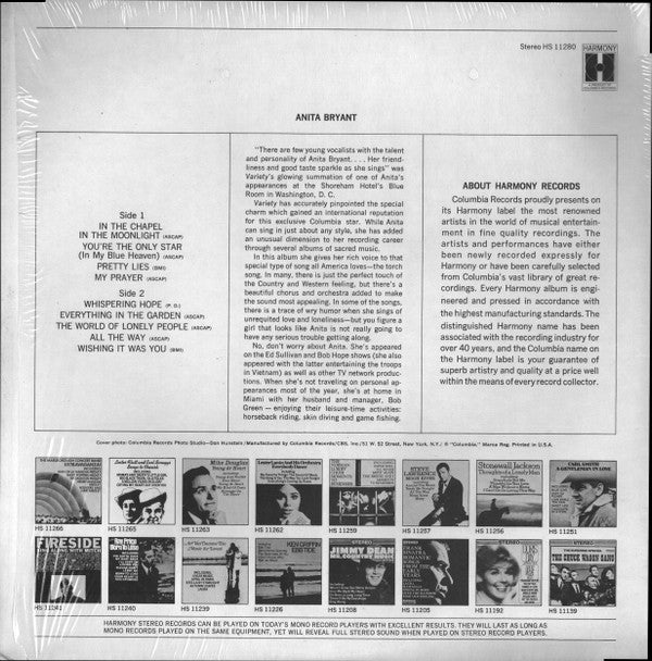 Anita Bryant - Anita Bryant (LP) (G+) - Endless Media