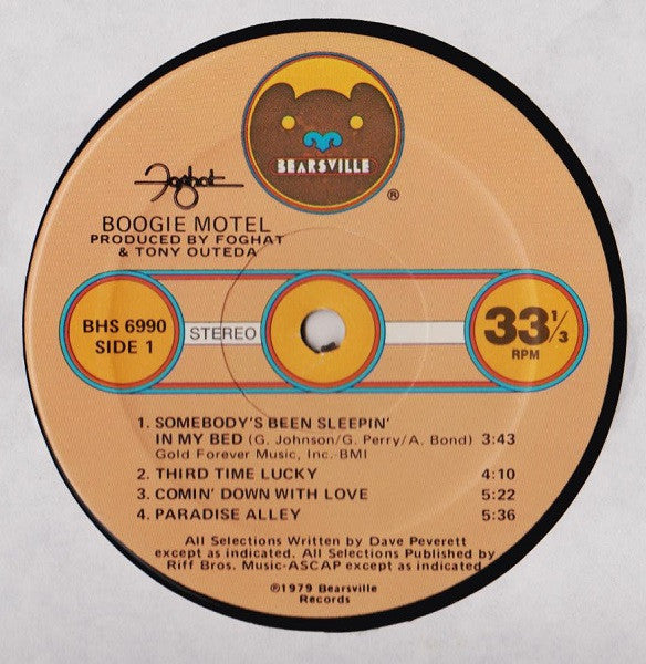Foghat - Boogie Motel (LP) (VG+) - Endless Media