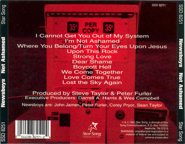 Newsboys - Not Ashamed (CD) (VG+) - Endless Media
