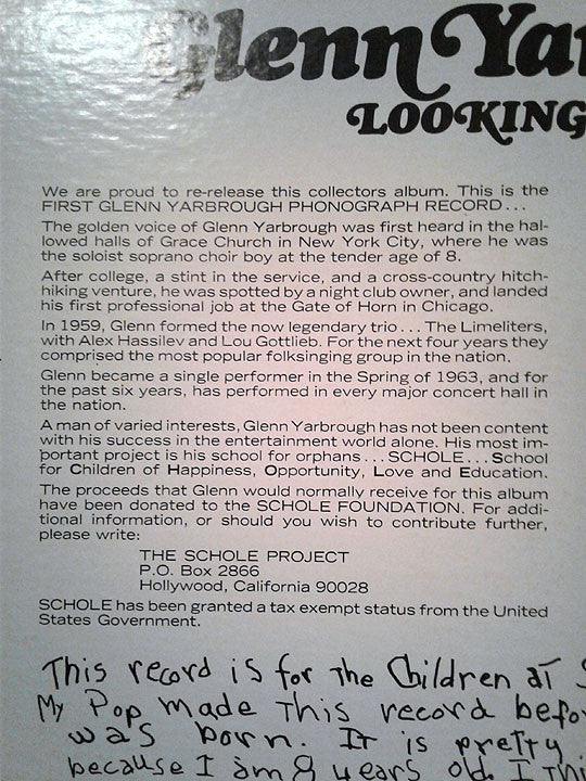 Glenn Yarbrough - Looking Back (LP) (VG+) - Endless Media