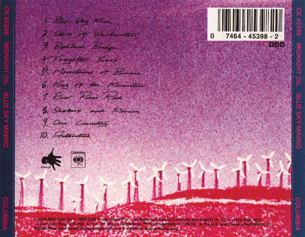 Midnight Oil - Blue Sky Mining (CD) (VG) - Endless Media