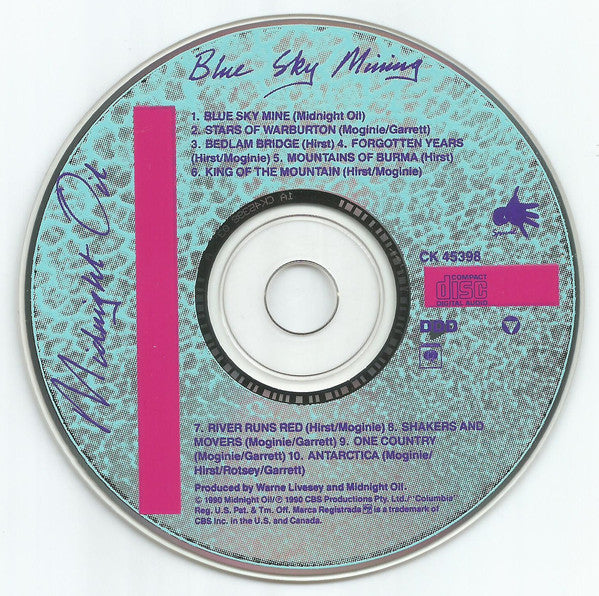 Midnight Oil - Blue Sky Mining (CD) (VG) - Endless Media