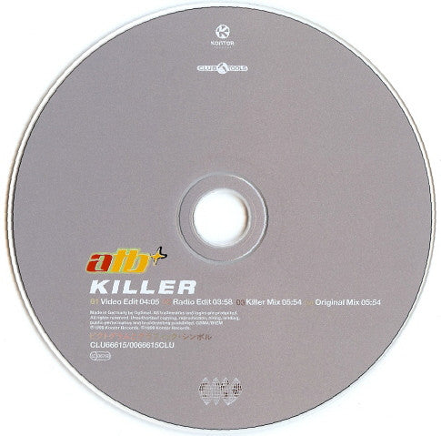 ATB - Killer (CD) (VG+) - Endless Media