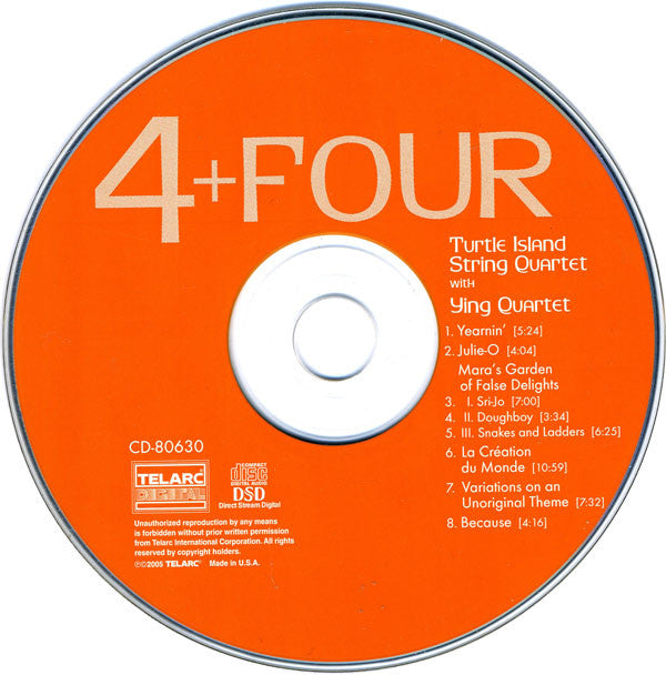 Turtle Island String Quartet With Ying Quartet - 4 + Four (CD) (VG+) - Endless Media